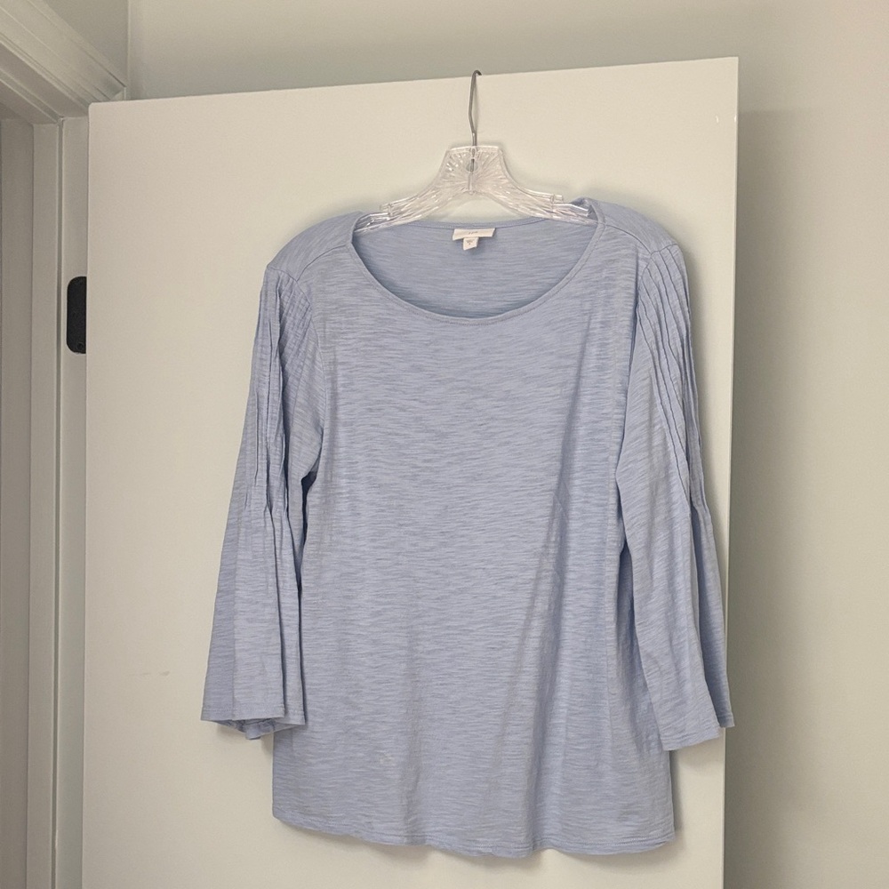J. Jill Soft Blue Long Sleeve Top